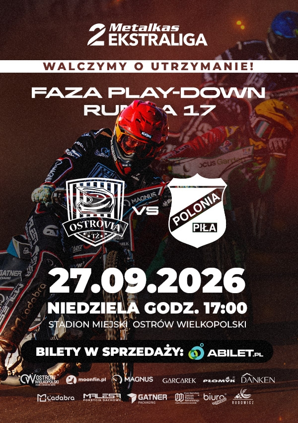 Bilety MOONFIN MAGNUS Ostrów Wielkopolski vs POLONIA Piła